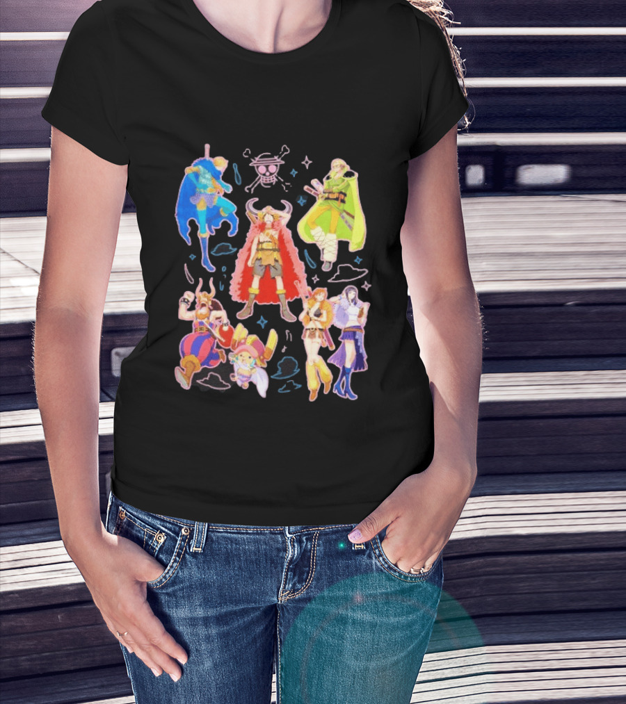 One Piece Straw Hat Pirates Collage Luffy T-Shirt