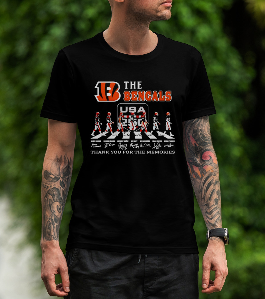 Cincinnati Bengals Legends Abbey Road Thank You For The Memories USA 1986 2005 T-Shirt