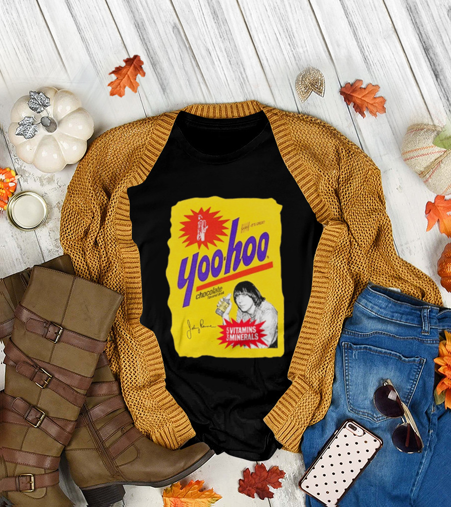 Johnny Ramone Yoo Hoo Chocolate Drink 5 Vitamins 3 Minerals T-Shirt