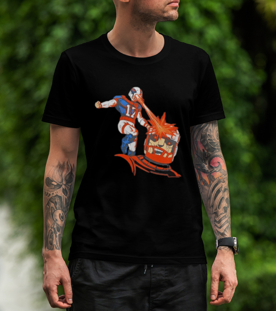 Buffalo Bills Josh Allen Laser Eye Superhero 17 Football Power T-Shirt