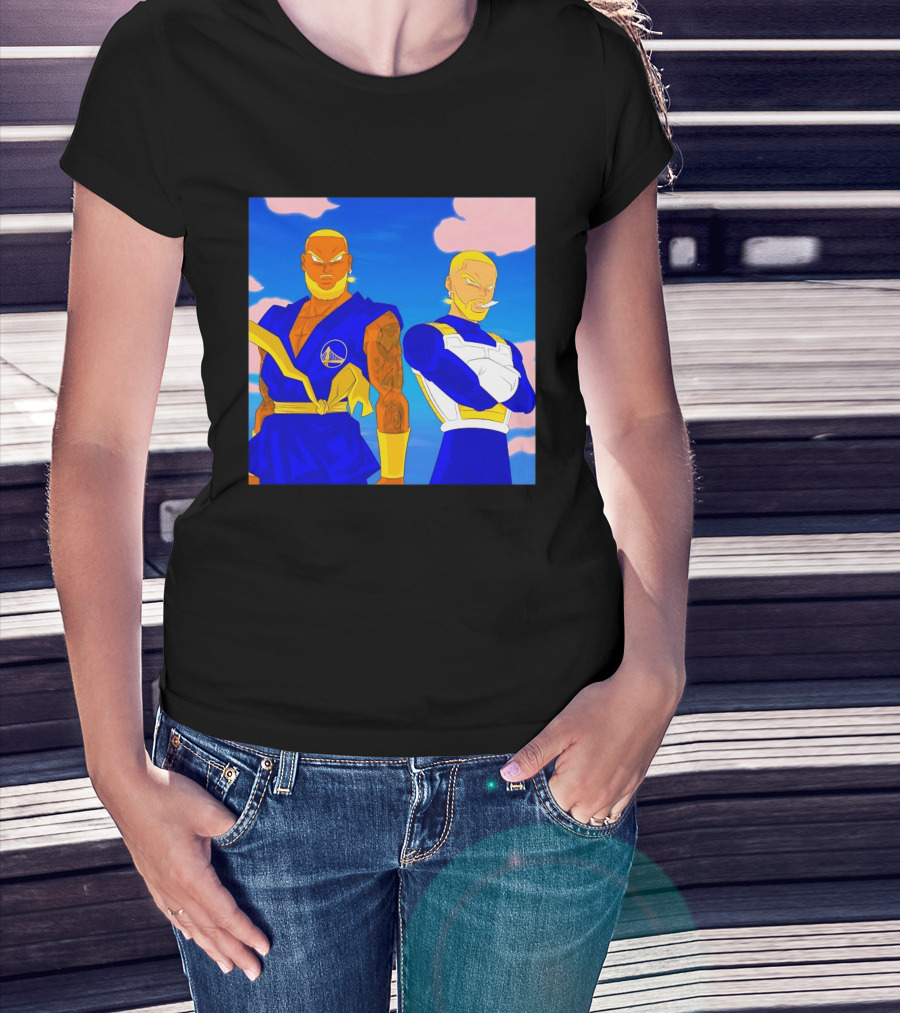LeBron James Stephen Curry Golden State Warriors Anime Dragon Ball T-Shirt