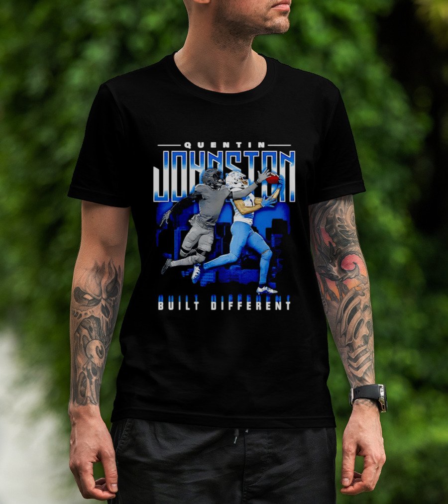 Quentin Johnston Los Angeles Chargers Built Different Skyline Catch T-Shirt