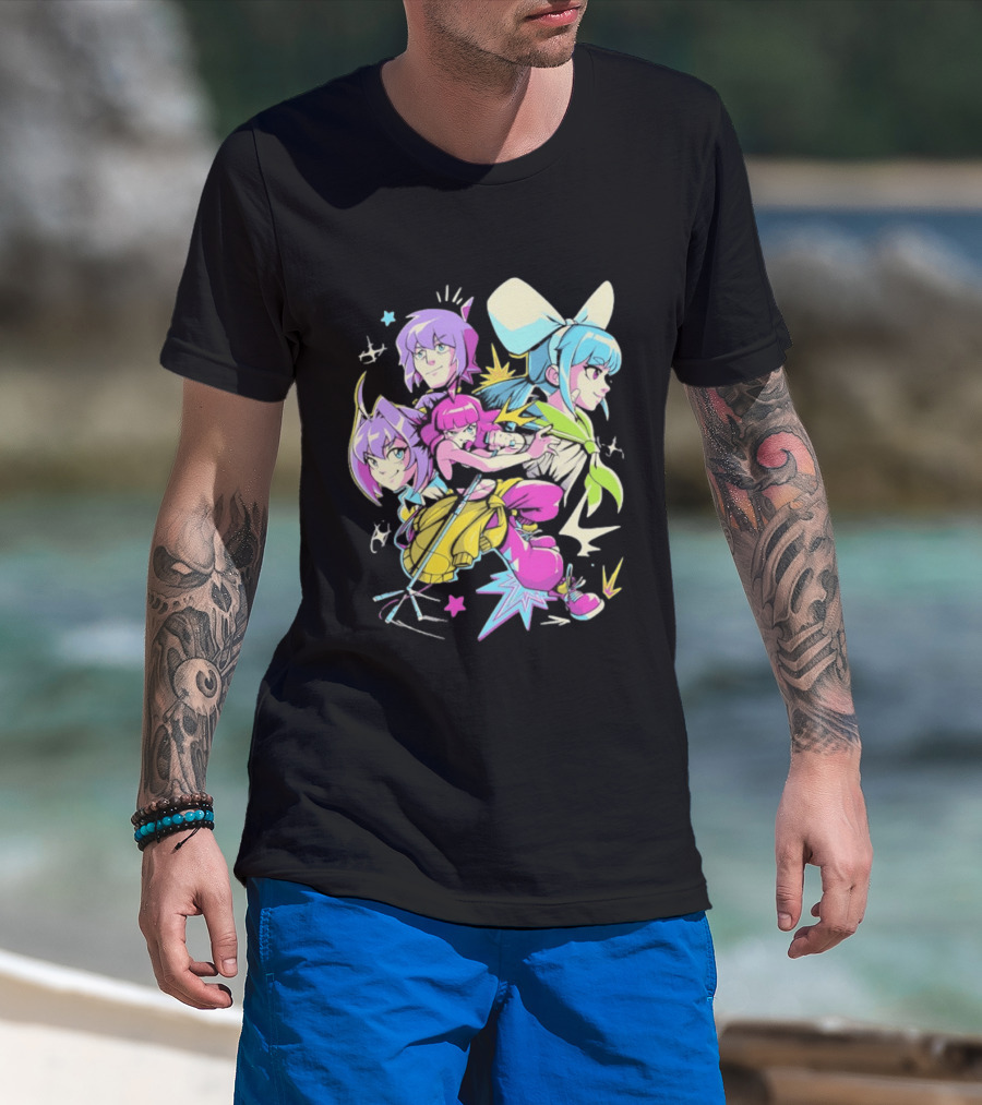 Unbeatable Video Game Anime Characters Colorful T-Shirt
