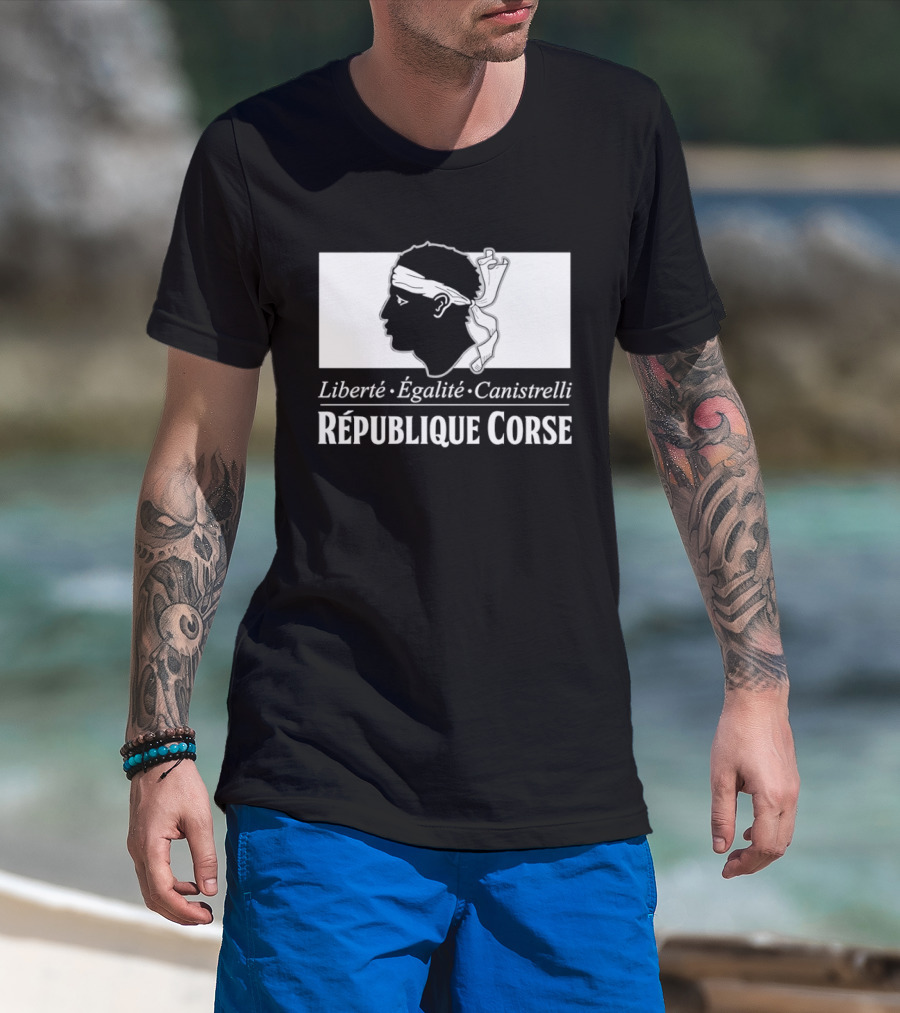 République Corse Liberté Égalité Canistrelli Banner T-Shirt