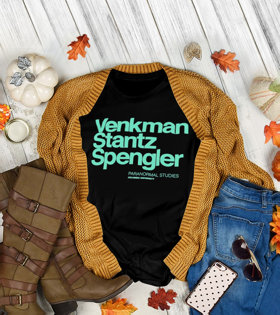 Venkman Stantz Spengler Paranormal Studies Columbia University Ghostbusters T-Shirt