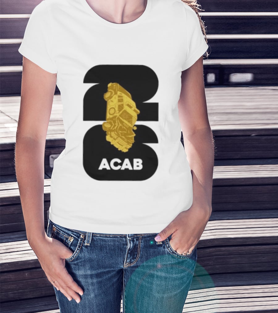 ACAB 1312 Upside Down Police Car Protest Abolition T-Shirt