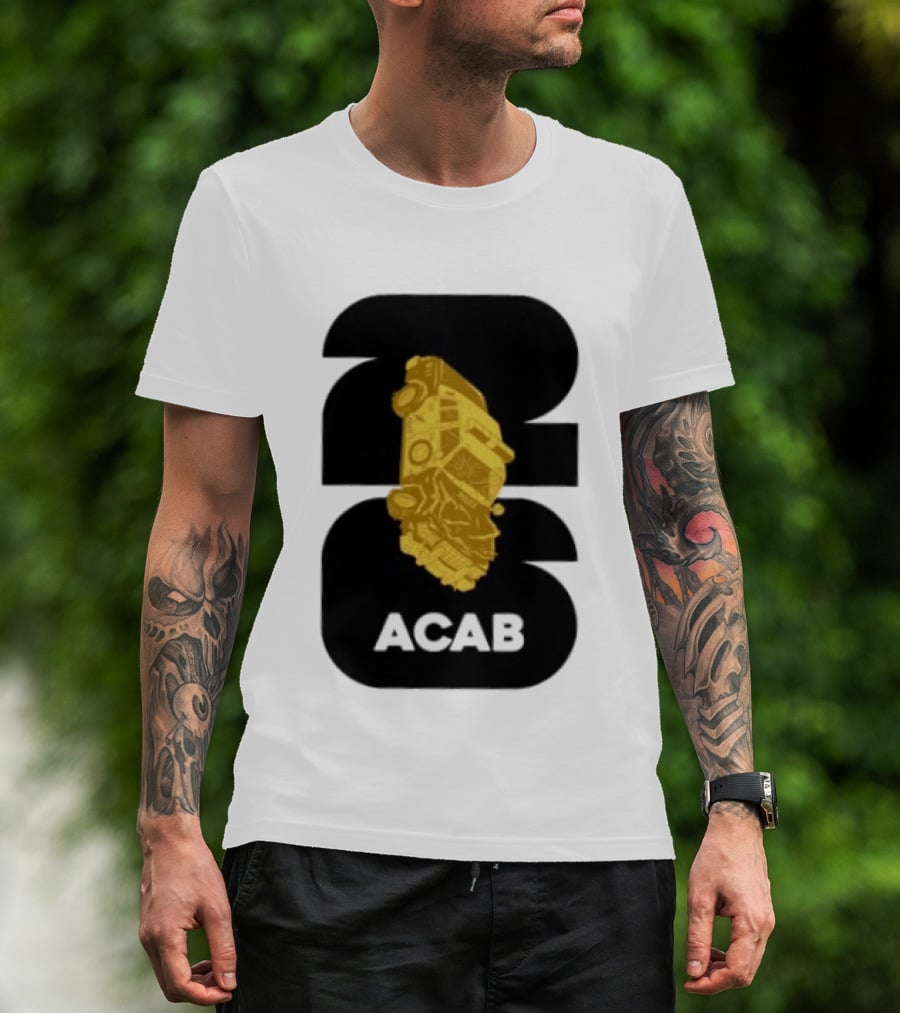 ACAB 1312 Upside Down Police Car Protest Abolition T-Shirt
