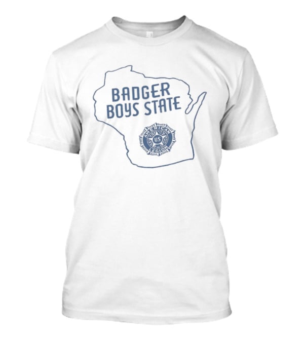 Badger Boys State American Legion Wisconsin Map T-Shirt