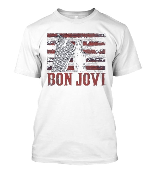 Bon Jovi Stars And Stripes American Flag T-Shirt