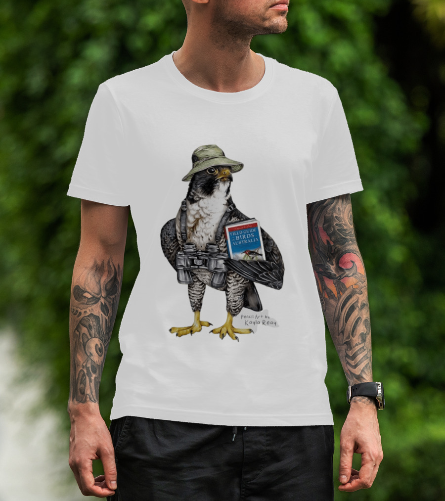 Brenda The Bird Er Field Guide To The Birds Of Australia Pencil Art By Kayla Reay T-Shirt