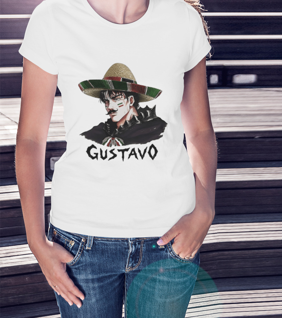 Gustavo Mexican Sombrero Anime T-Shirt