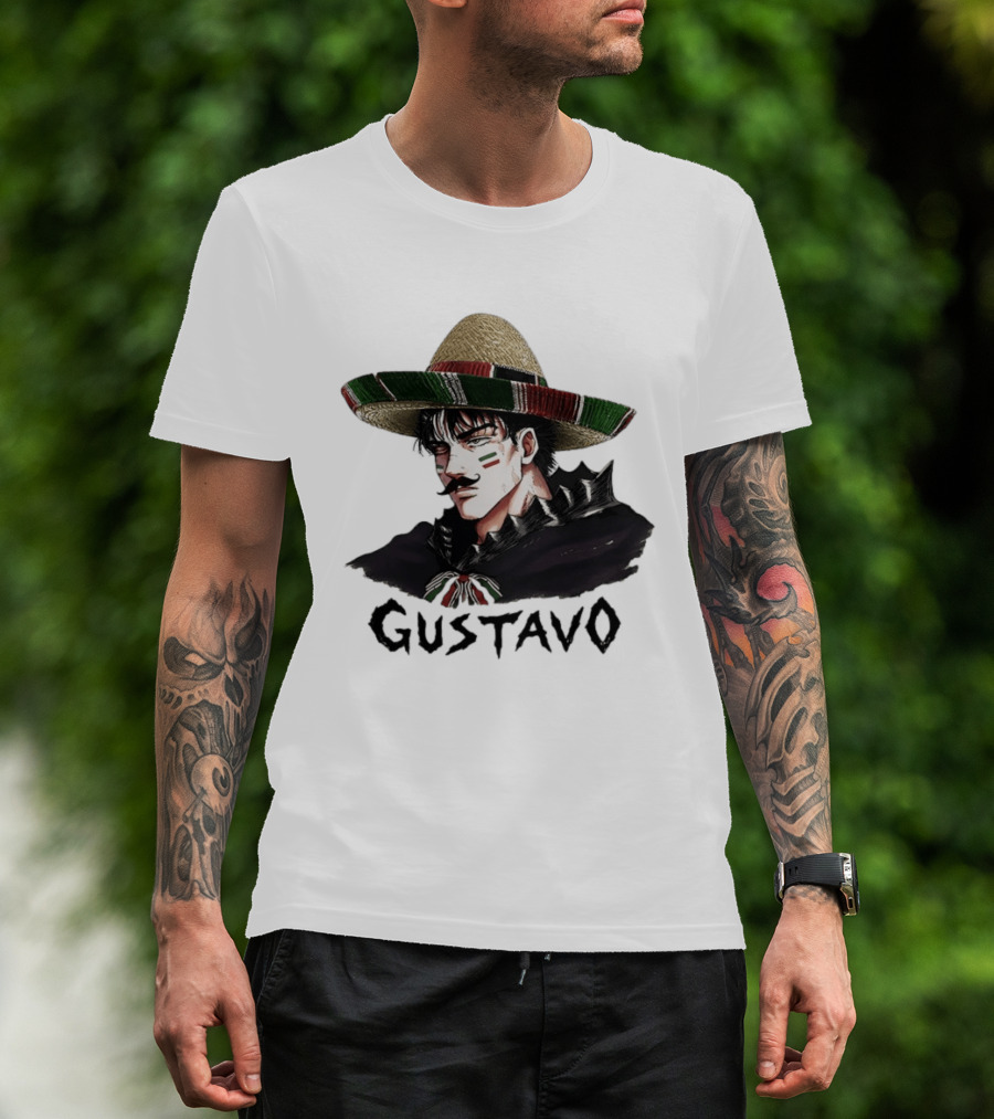 Gustavo Mexican Sombrero Anime T-Shirt