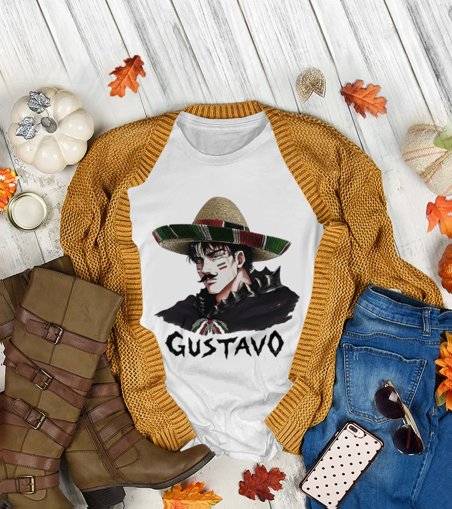 Gustavo Mexican Sombrero Anime T-Shirt