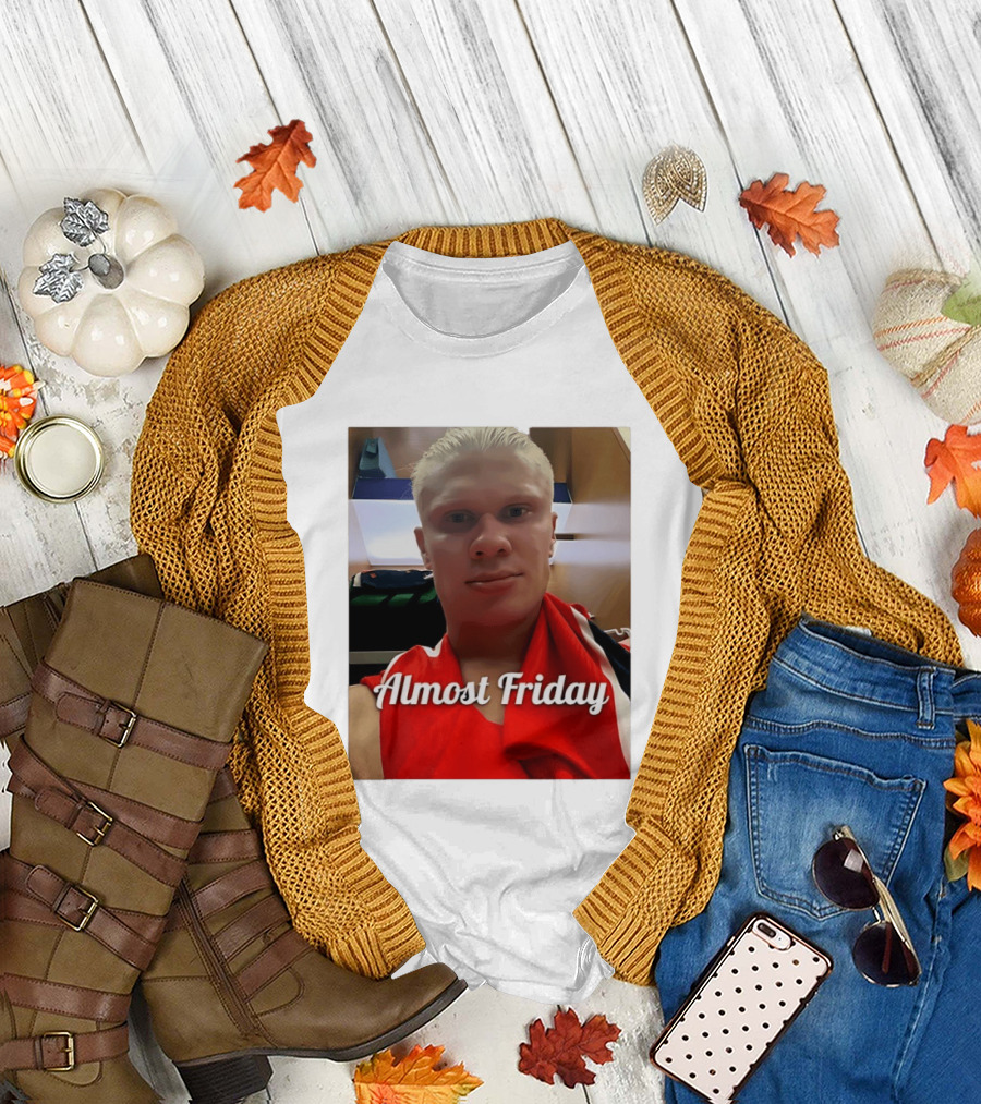 Haaland Selfie Almost Friday Locker Room Photo T-Shirt