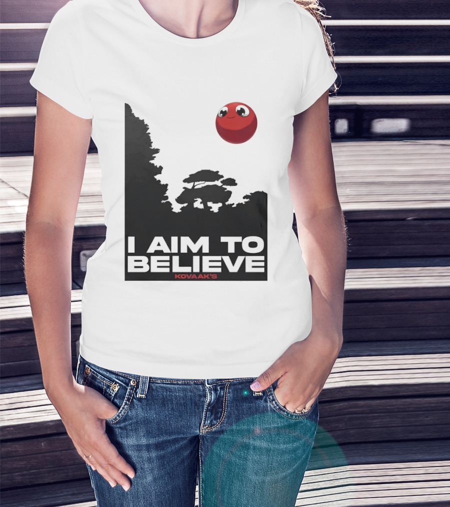 Kovaak's I Aim To Believe Red Ball T-Shirt