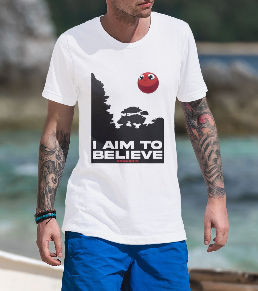 Kovaak's I Aim To Believe Red Ball T-Shirt