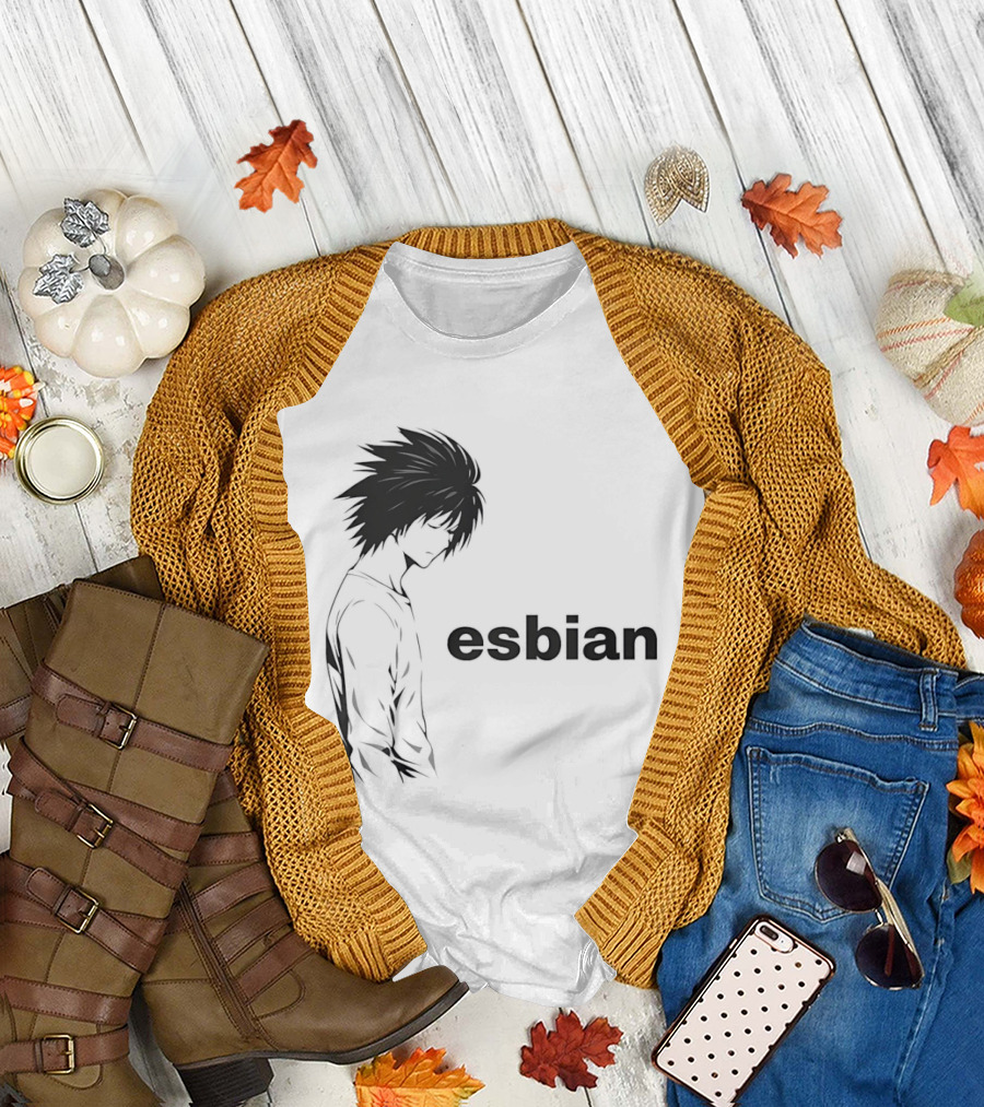 Death Note L Esbian Meme Character Profile T-Shirt