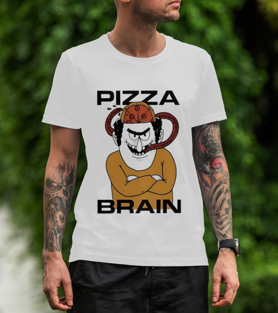 Pizza Brain Cartoon Perry Pizza Hat Monster T-Shirt
