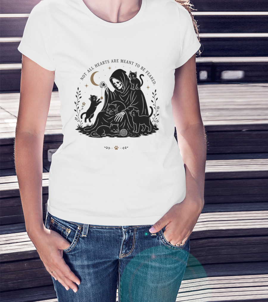 Reaper And Cats Not All Hearts Are Meant To Be Feared Yujin Clothing T-Shirt