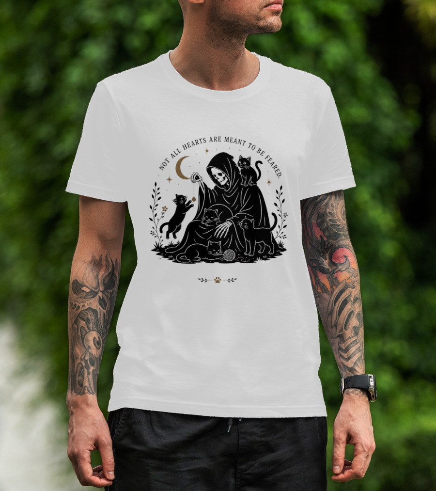 Reaper And Cats Not All Hearts Are Meant To Be Feared Yujin Clothing T-Shirt