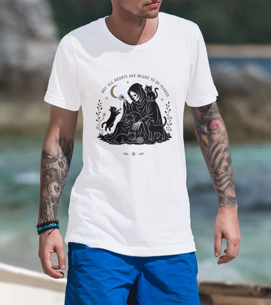 Reaper And Cats Not All Hearts Are Meant To Be Feared Yujin Clothing T-Shirt