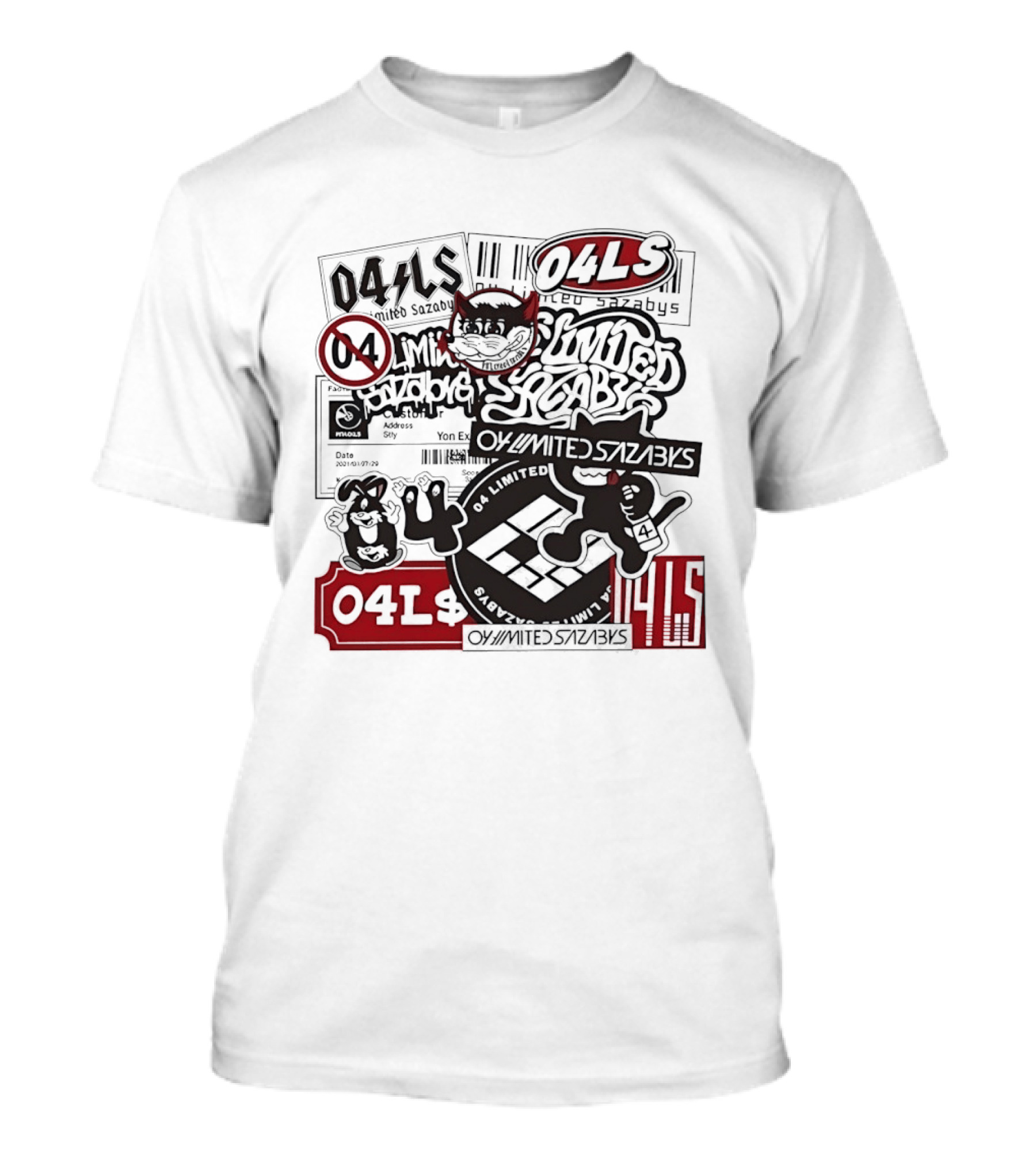 04 Limited Sazabys Sticker Collage Cat Icon O4LS T-Shirt