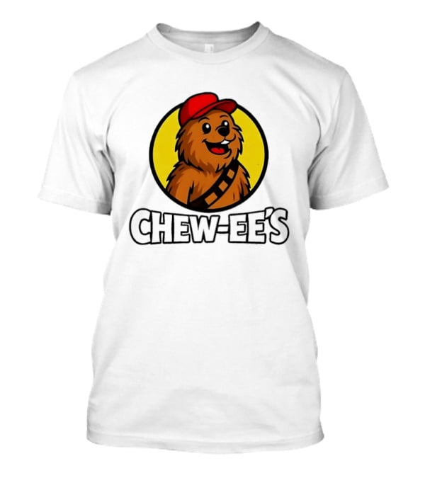 Chew Ee's Chewbacca Fast Food Character With Red Cap T-Shirt
