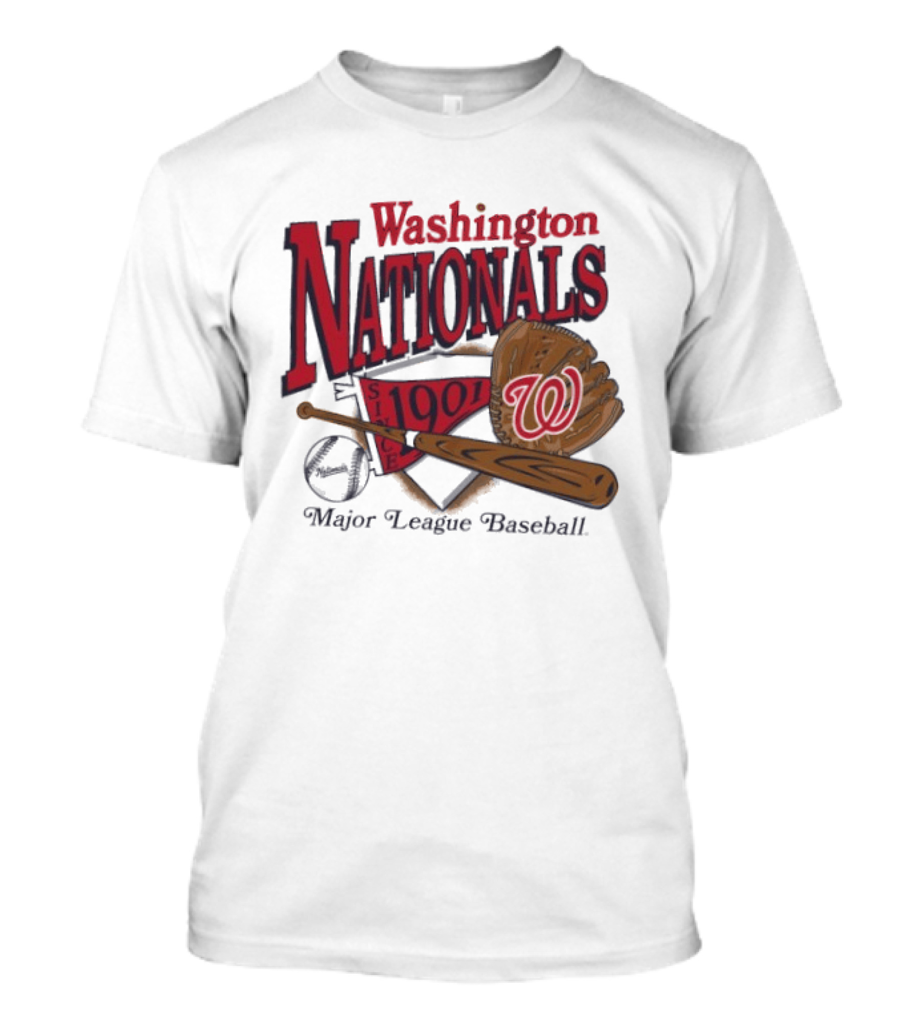 Washington Nationals Est 1901 Baseball Bat Glove Major League T-Shirt