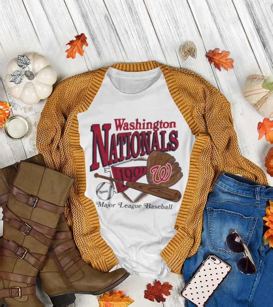 Washington Nationals Est 1901 Baseball Bat Glove Major League T-Shirt