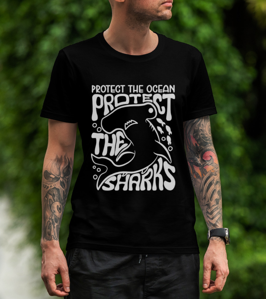 Protect The Ocean Protect The Sharks Hammerhead Shark Advocacy T-Shirt
