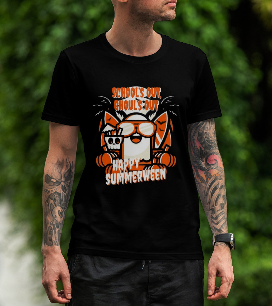 School's Out Ghoul's Out Happy Summerween Retro Fun T-Shirt