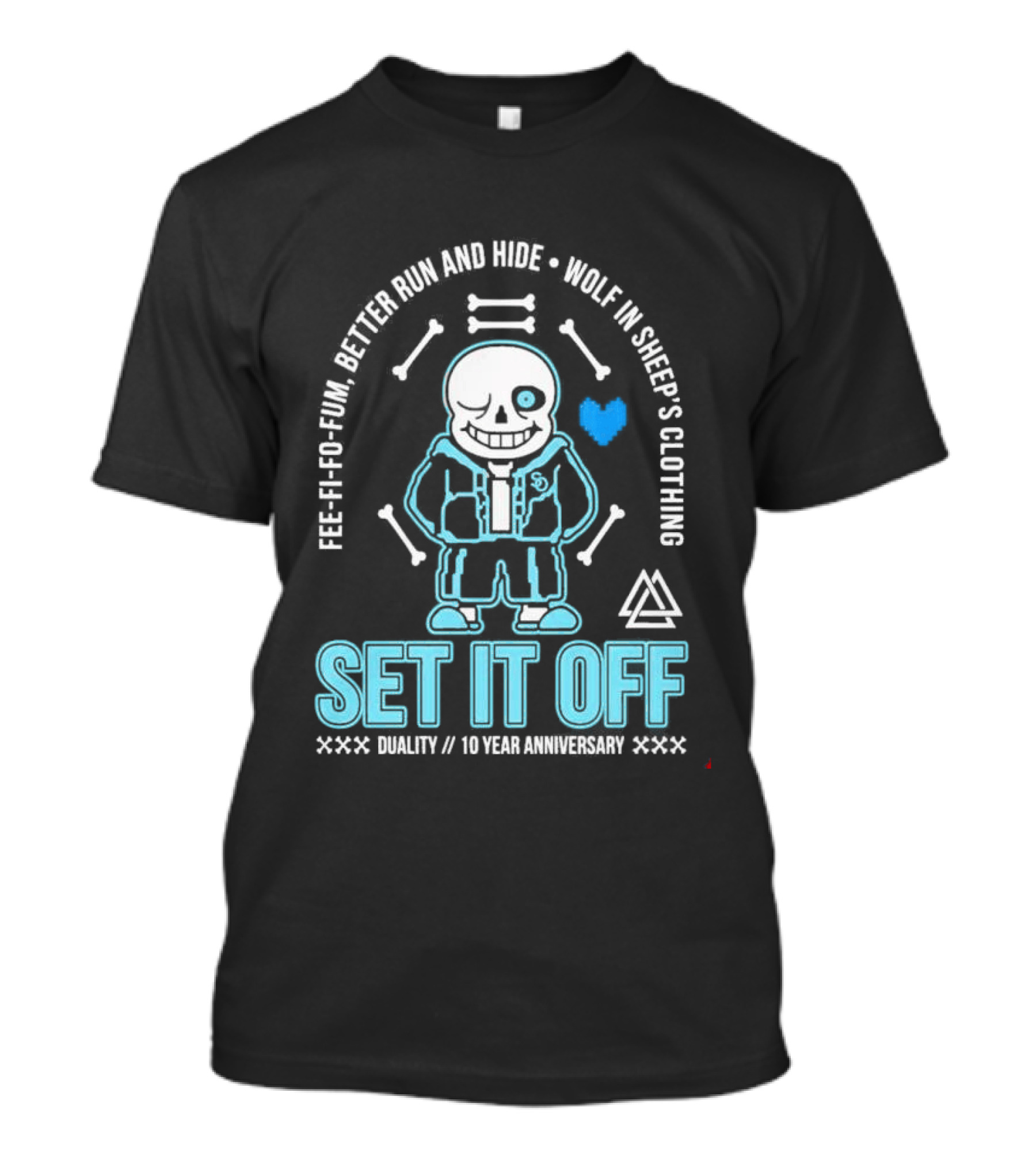 Set It Off Duality 10 Year Anniversary Undertale Sans Wolf In Sheep's Clothing T-Shirt