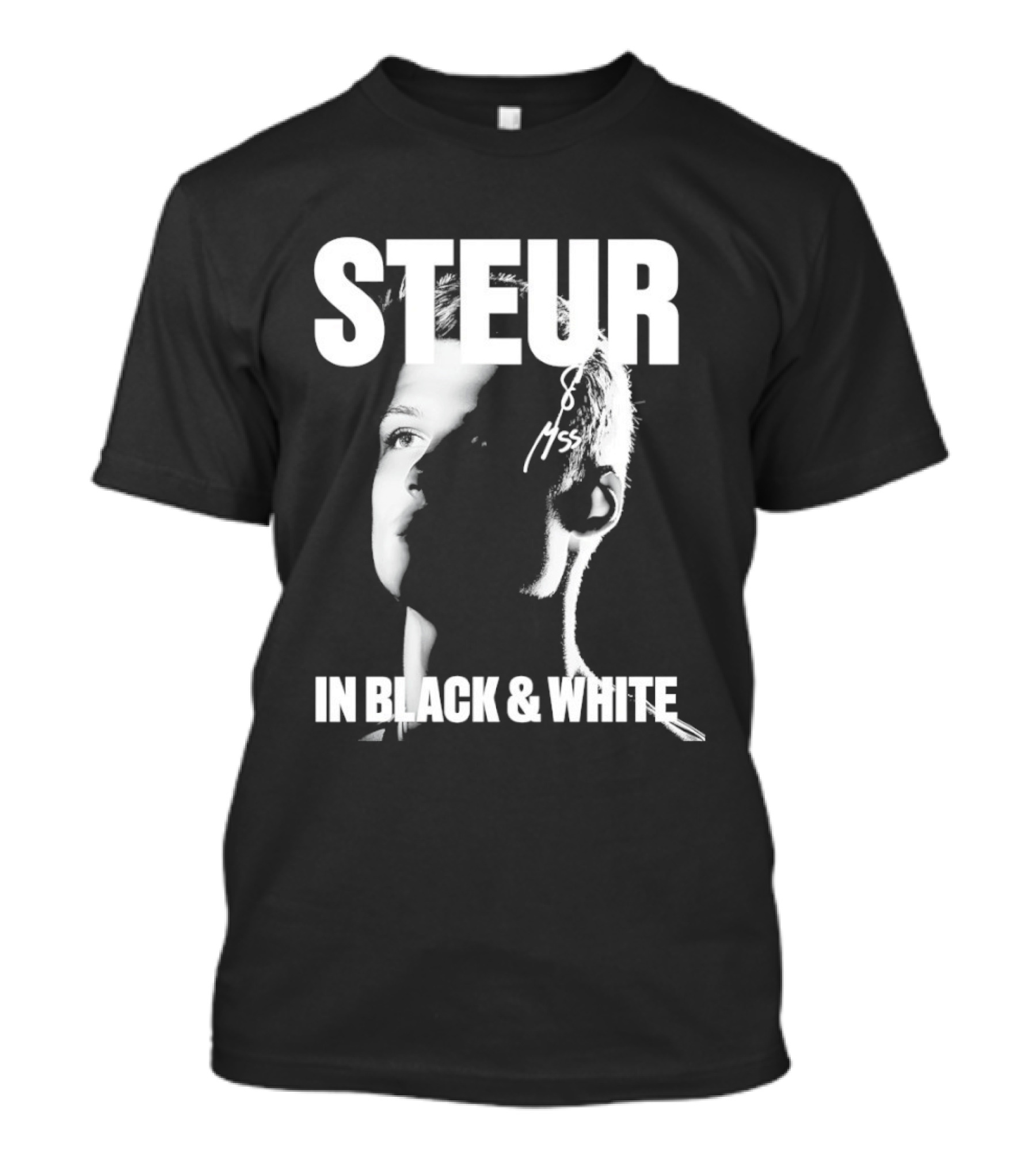 Steur In Black & White Monochrome T-Shirt