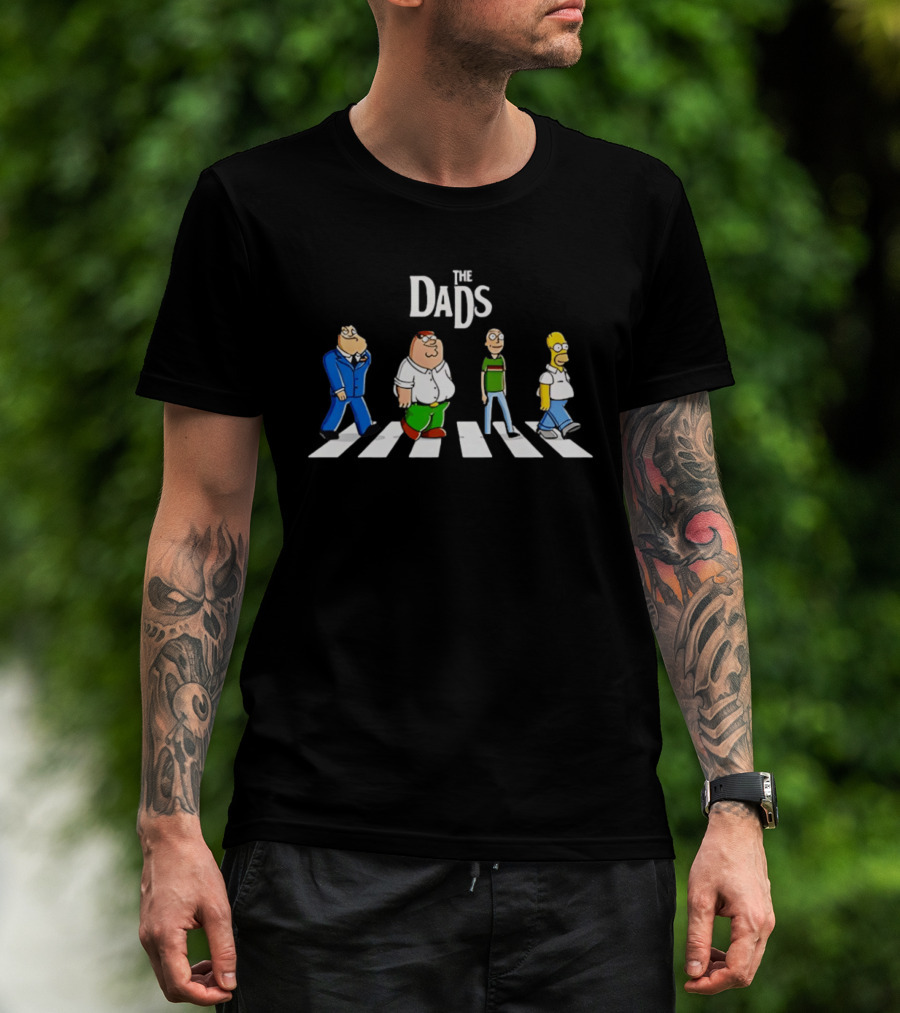 The Dads Cartoon Crossing Parody Featuring Simps Road T-Shirt