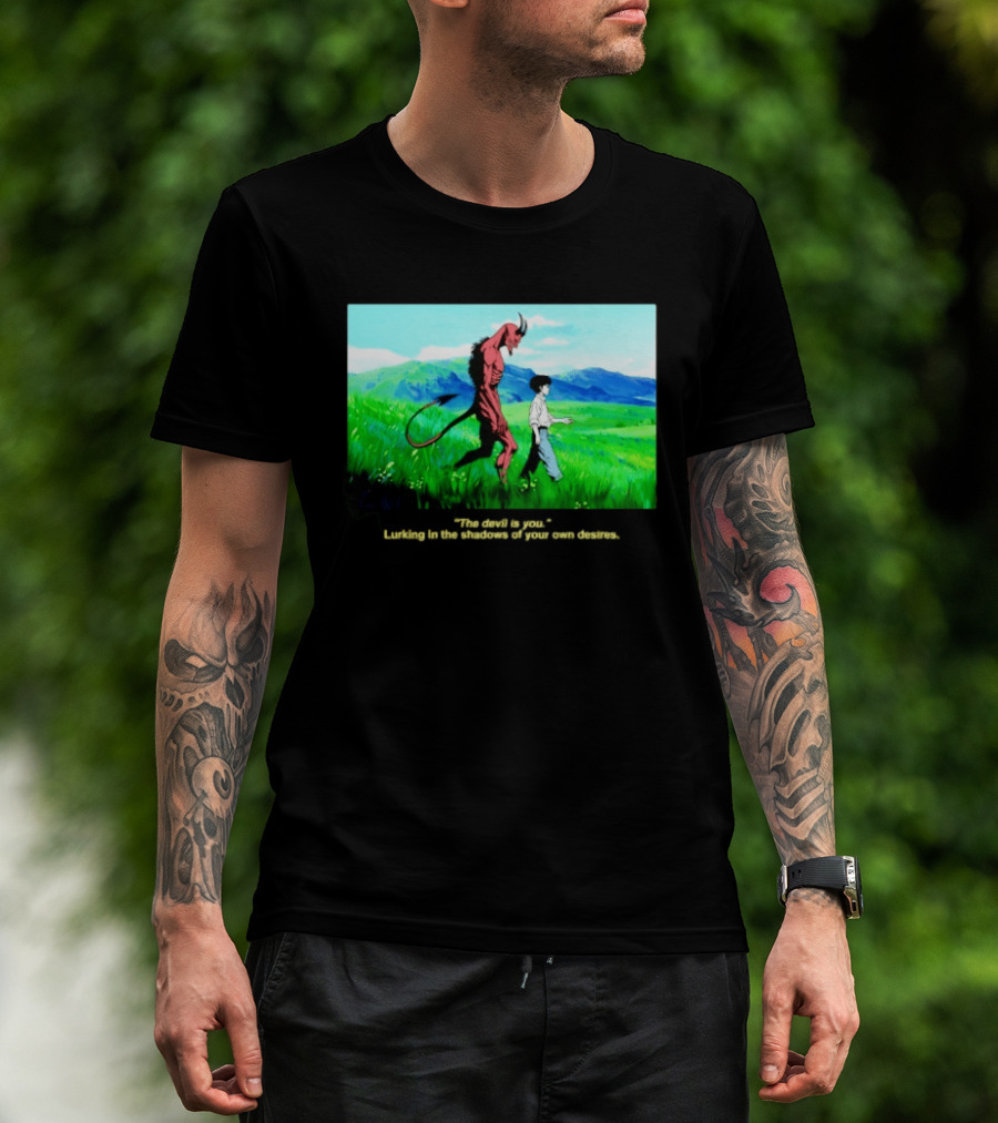 The Devil Is You Lurking In The Shadows Of Your Own Desires Anime Character Scene T-Shirt