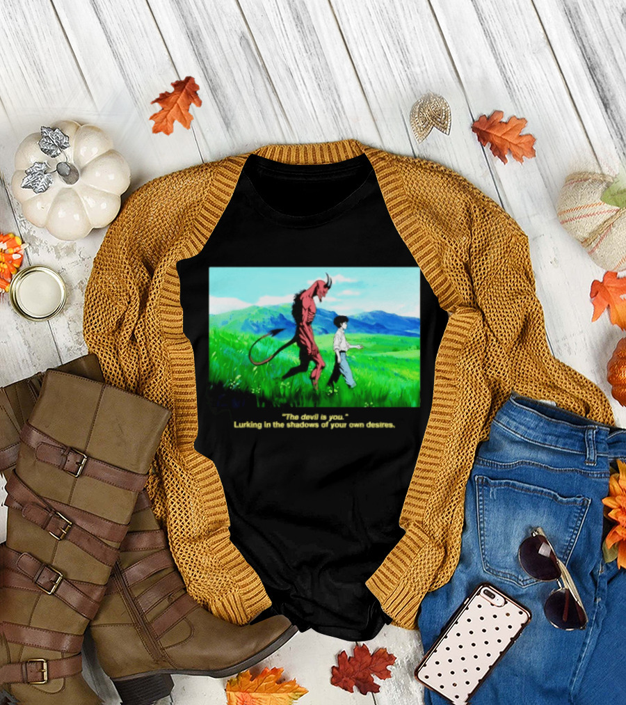 The Devil Is You Lurking In The Shadows Of Your Own Desires Anime Character Scene T-Shirt