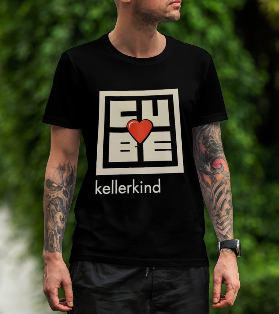 Kellerkind Cube Heart Design With Red Love T-Shirt