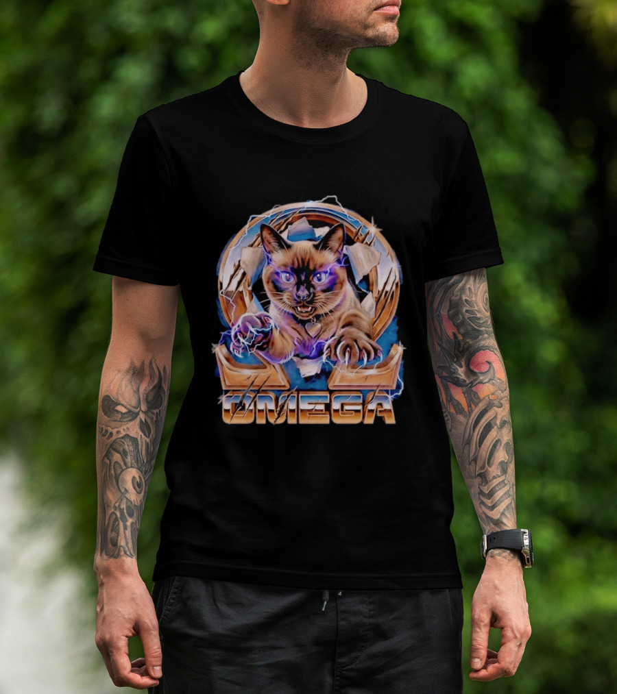 Kenny Omega Electric Cat With Lightning And Omega T-Shirt