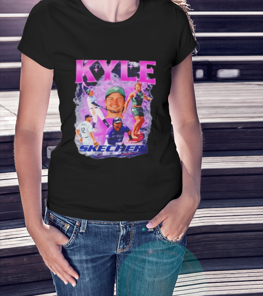 Kyle Groys Skecher Collage Baseball Dodgers > T-Shirt