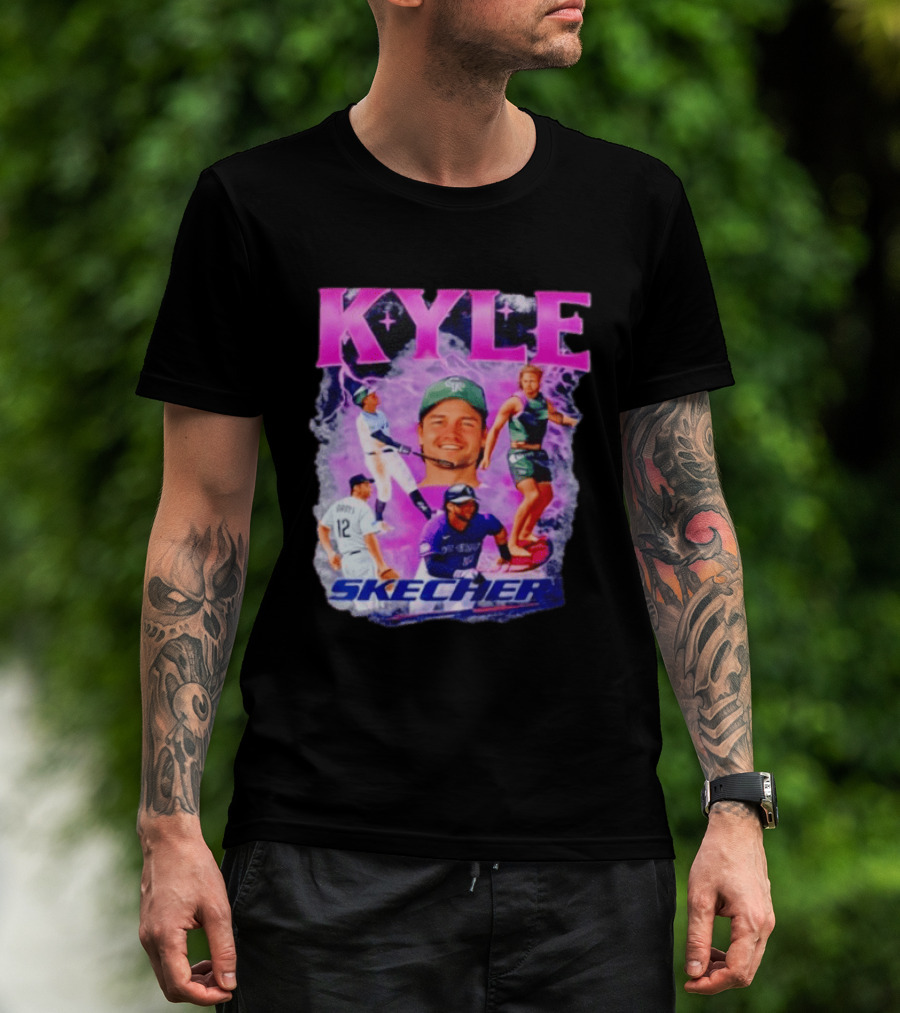 Kyle Groys Skecher Collage Baseball Dodgers > T-Shirt