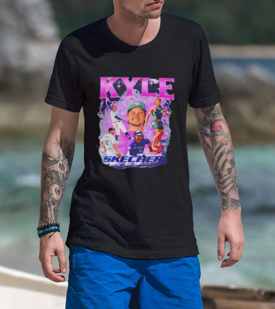 Kyle Groys Skecher Collage Baseball Dodgers > T-Shirt