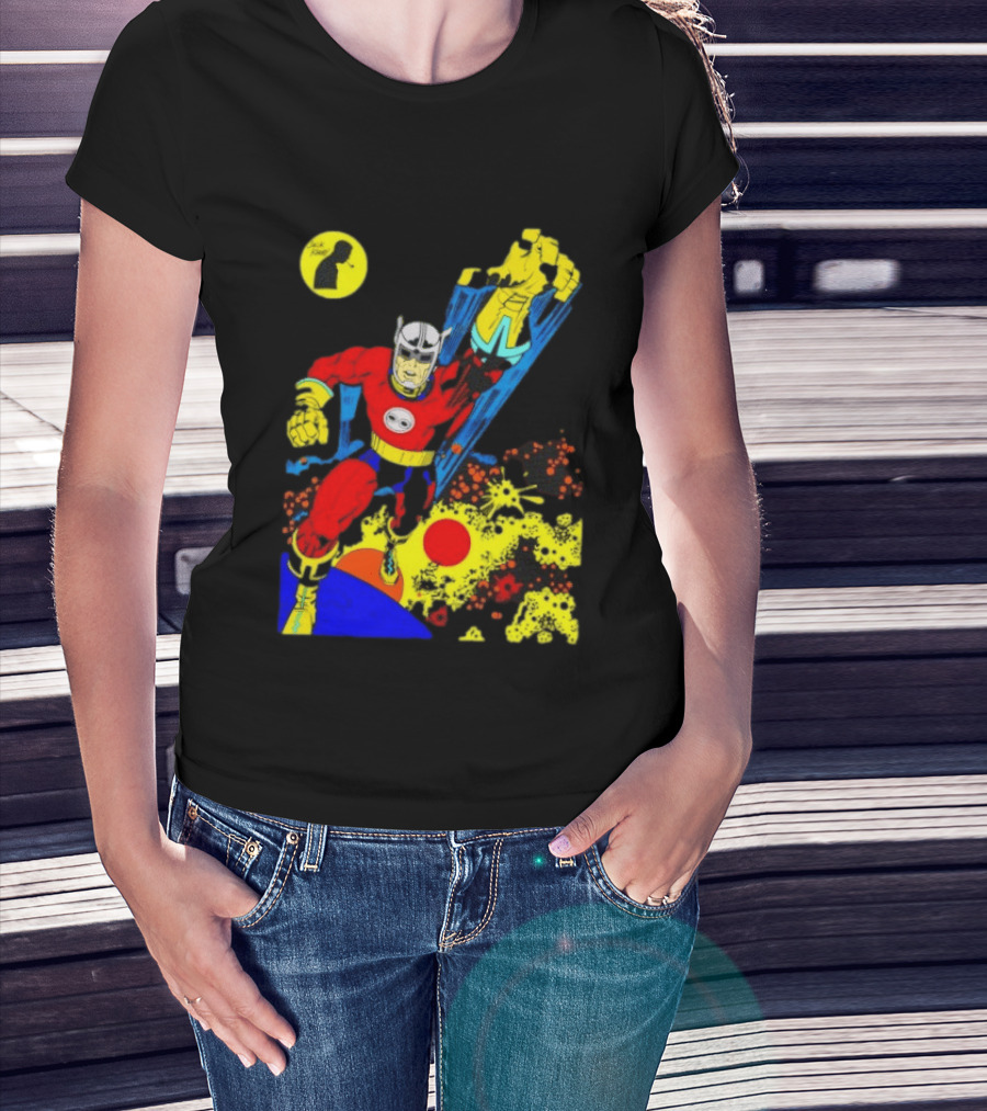 Jack Kirby Galactic Superhero Comic Book Dynamic Action T-Shirt
