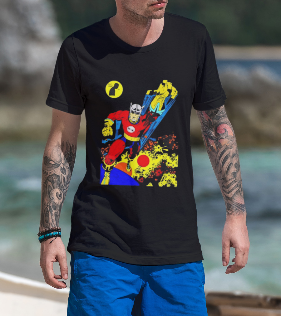 Jack Kirby Galactic Superhero Comic Book Dynamic Action T-Shirt