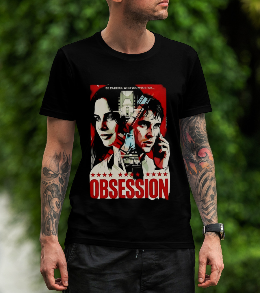 Obsession Be Careful Who You Wish For Movie Red And White Faces T-Shirt