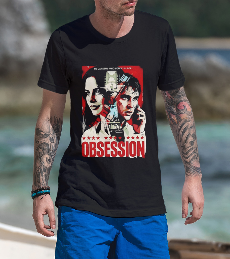 Obsession Be Careful Who You Wish For Movie Red And White Faces T-Shirt