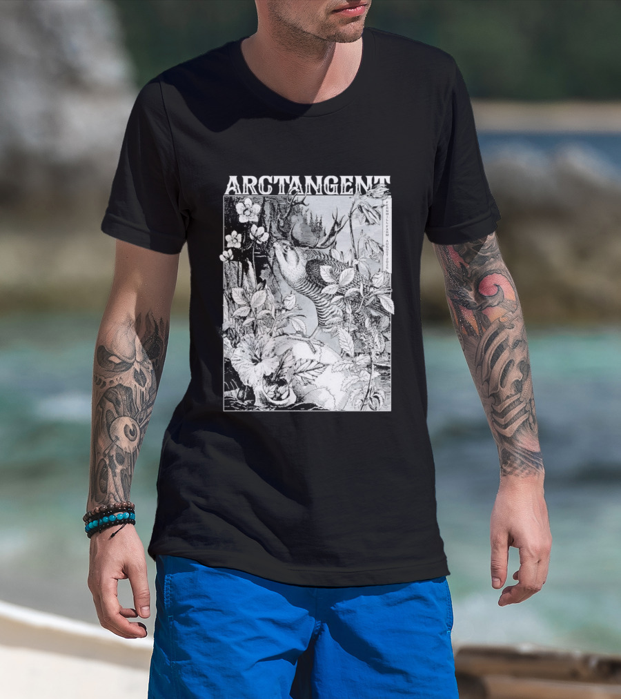 Arctangent Fernhill Farm Festival 2026 Bird Antlers Floral T-Shirt