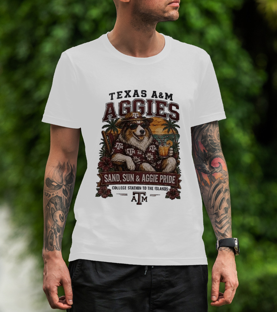 Texas A&M Aggies Sand Sun Aggie Pride College Station To The Islands T-Shirt