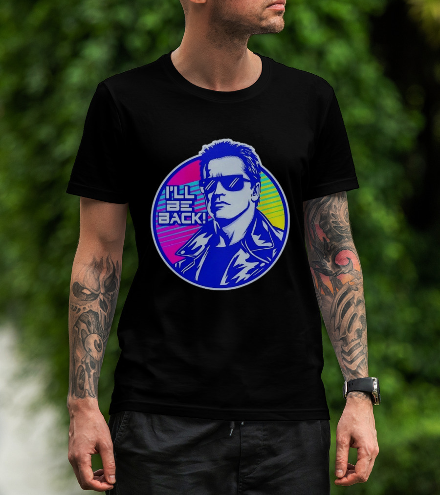 I'll Be Back Terminator Retro Neon T-Shirt