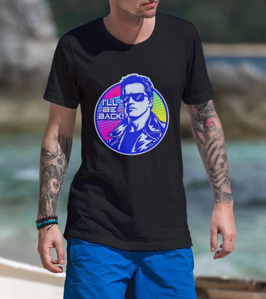 I'll Be Back Terminator Retro Neon T-Shirt