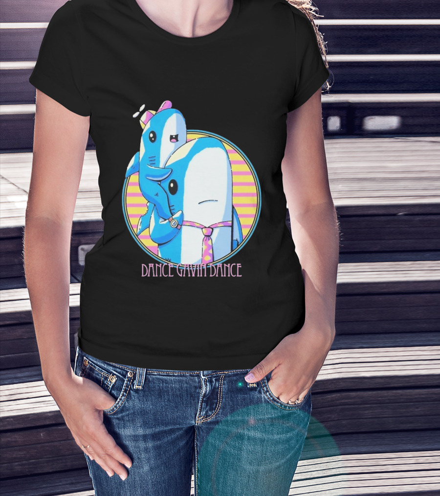 Dance Gavin Dance Shark Dad Cute Cartoon Marine Life Duo T-Shirt
